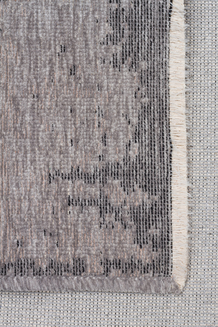 Liza LIZ 05 Gri XW- Düz Pamuk Dokulu Kilim Kaymaz Tabanlı, Yıkanabilir, Uzun Ömürlü Kilim