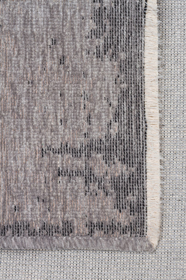 Liza LIZ 05 Gri XW- Düz Pamuk Dokulu Kilim Kaymaz Tabanlı, Yıkanabilir, Uzun Ömürlü Kilim