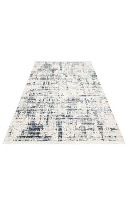 ST 904 CREAM BLUE  - SATEEN LUX - Hav Toz Vermez Modern Halı