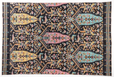 Paspartu Serisi 1911 Multi Vintage Motifli Akrilik Karışım Yumuşak Dokulu Dekoratif  Salon Halısı