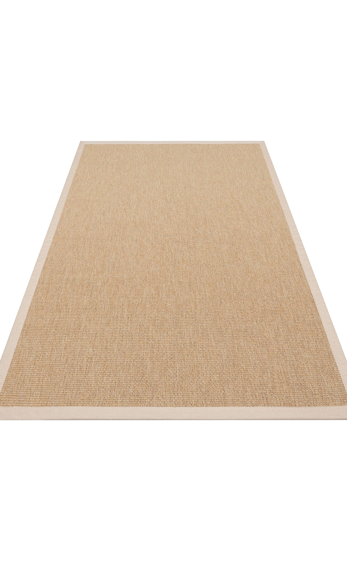 VENTURA SISAL VNT 2702 Gold BDR Bej  İç ve Dış Mekan Kullanımına Uygun Hav Vermeyen Kolay Temizlenebilir Bordürlü Sisal Görünümlü Halı