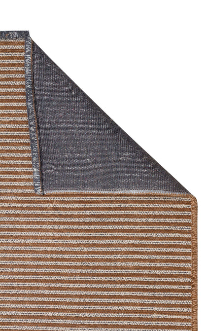 Ada Plain Bej - Yıkanabilir Kaymaz Hav Yapmaz Modern Düz Dokuma Kilim