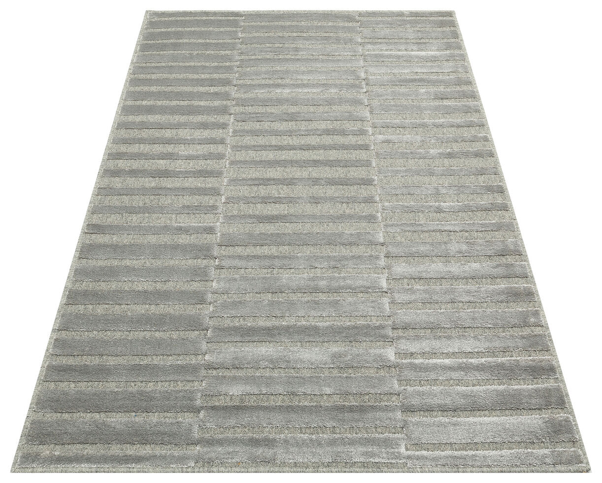 ZNT 03 GREY  - ZENITH - Yüksek Alçak Dokulu Naturel Yün ve Viskon Modern Dokuma Halı