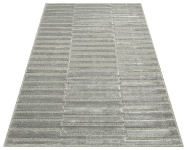 ZNT 03 GREY  - ZENITH - Yüksek Alçak Dokulu Naturel Yün ve Viskon Modern Dokuma Halı