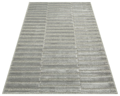 ZNT 03 GREY  - ZENITH - Yüksek Alçak Dokulu Naturel Yün ve Viskon Modern Dokuma Halı