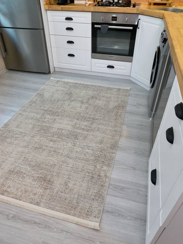 Riena 1162 Latte - Akrilik Polyester Halı | Kaymaz Tabanlı Dekoratif Halı