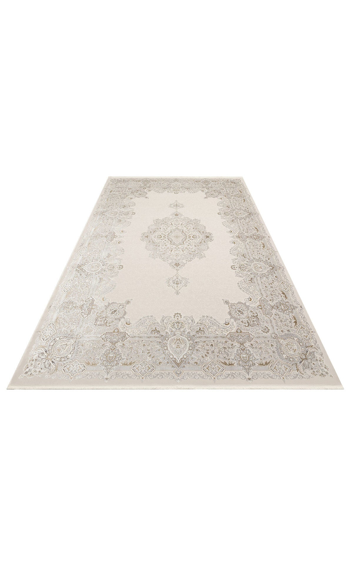 PLM 01 CREAM GREY  - PALMIRA - Yüksek Kaliteli Sık Dokuma Modern Salon Halısı