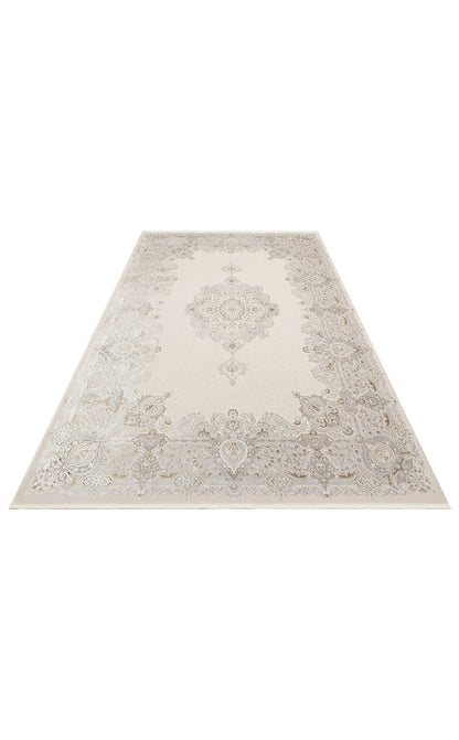 PLM 01 CREAM GREY  - PALMIRA - Yüksek Kaliteli Sık Dokuma Modern Salon Halısı