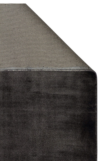 VT PLAIN CHARCOAL  - VELVET - Düz Renk El Emeği ile Özel Tezgahlarda Üretilen Viskon Uşak Halısı 