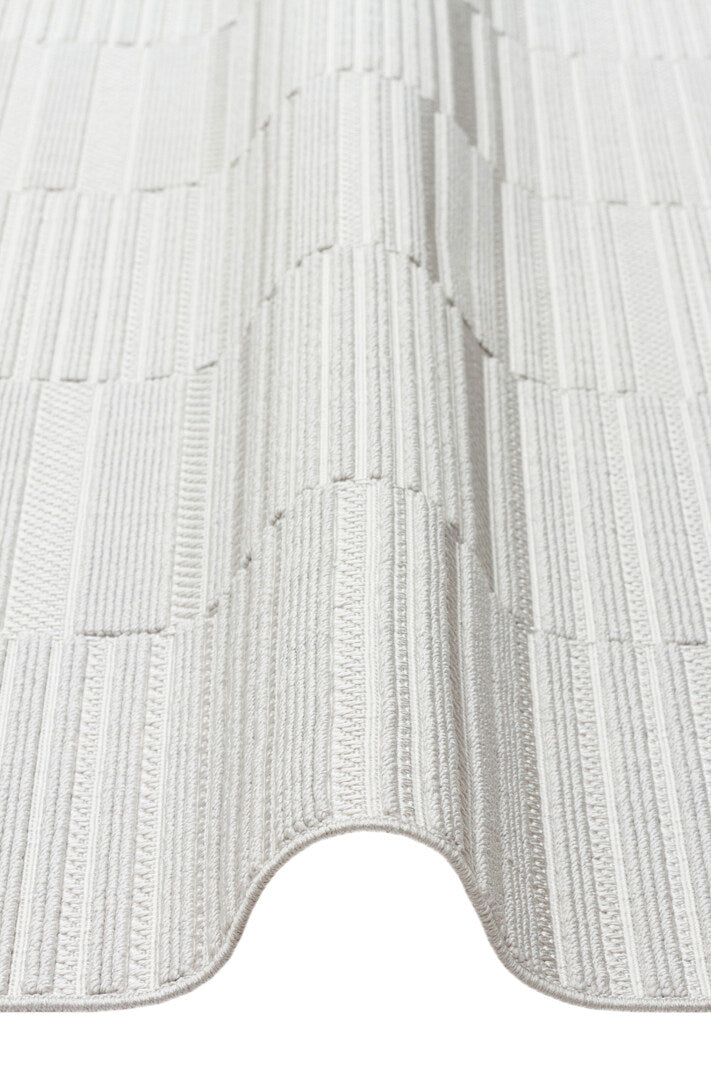 MONO LOOP 01 Gri Bukleli Sisal Dokuma Yıkanabilir Kaymaz Tabanlı Kolay Temizlenebilir Makine Halısı