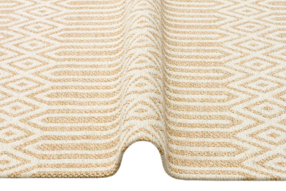 BRK 10 NATURAL IVORY  - BROOKLYN - Hasır Görünümlü Kaymaz Renkli Dokuma Modern Kilim