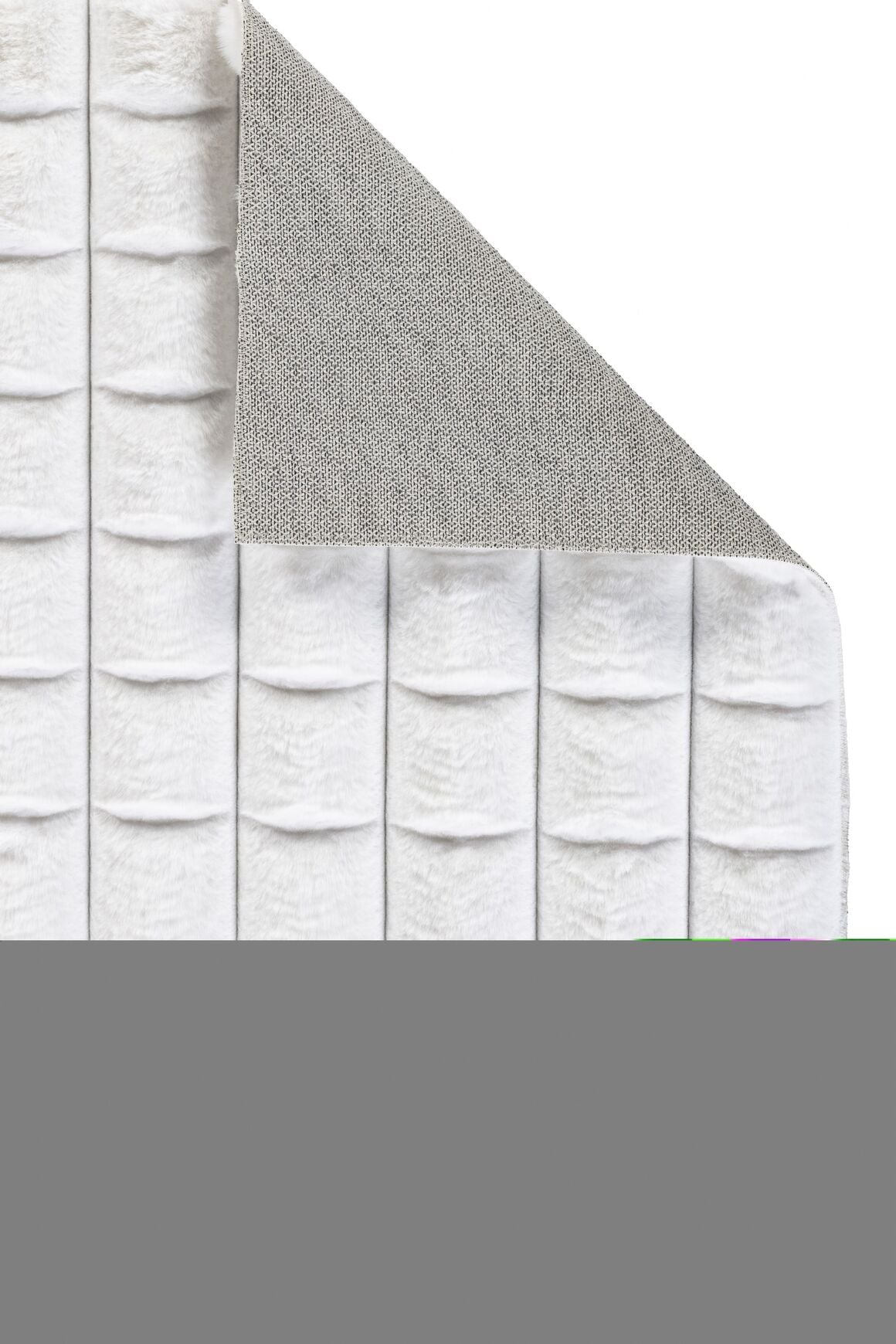 Diamante 7001 Beyaz - Yumuşak Peluş Halı | Kaymaz Yıkanabilir Halı
