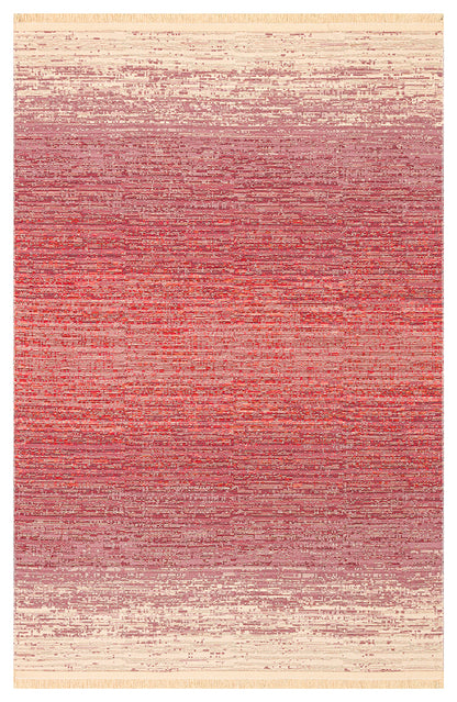Kutnu Kilim KTN 01 Pembe Ombre Renk Geçişli Çift Taraflı Yıkanabilir Hav Vermez Salon Mutfak Kilimi