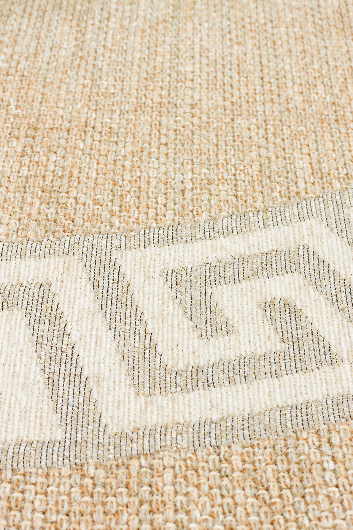 BRK 11 NATURAL WHITE Q  - BROOKLYN - Hasır Görünümlü Kaymaz Renkli Dokuma Modern Kilim