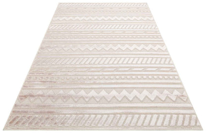 ZNT 06 BEIGE DYED  - ZENITH DYED - Yüksek Alçak Dokulu Naturel Yün ve Viskon Modern Dokuma Halı