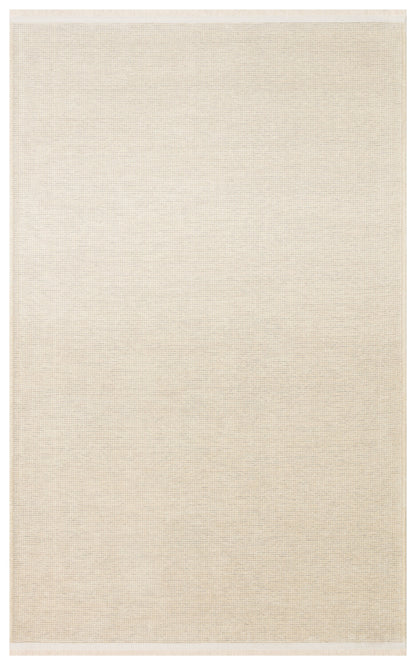 Liza LIZ 01 Bej - Düz Pamuk Dokulu Kilim Kaymaz Tabanlı, Yıkanabilir, Modern Uzun Ömürlü Kilim