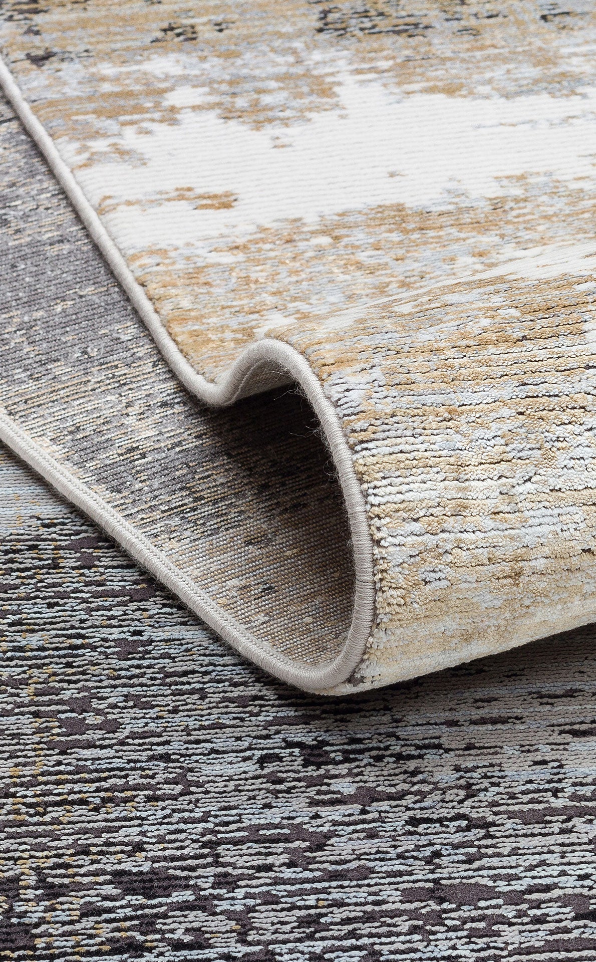 MHL 12 GREY GOLD  - MAHAL - Modern Desenli Yüksek Kalite Sık Dokuma Salon Halısı