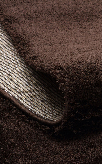 1006 BROWN  - COMFORT - Kolay Kullanımlı Hav Toz Vermez Yumuşak Dokulu Modern Pofuduk Shaggy Halı