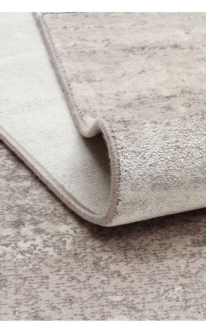 MRN 01 CREAM GREY  - MERANO - Geometrik Desenli Yüksek Kalite Sık Dokuma Salon Halısı