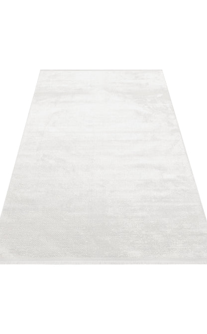 ST 21 WHITE XW  - SATEEN - Hav Toz Vermez Yıkanabilir Kaymaz İnce Dokuma Modern Halı 