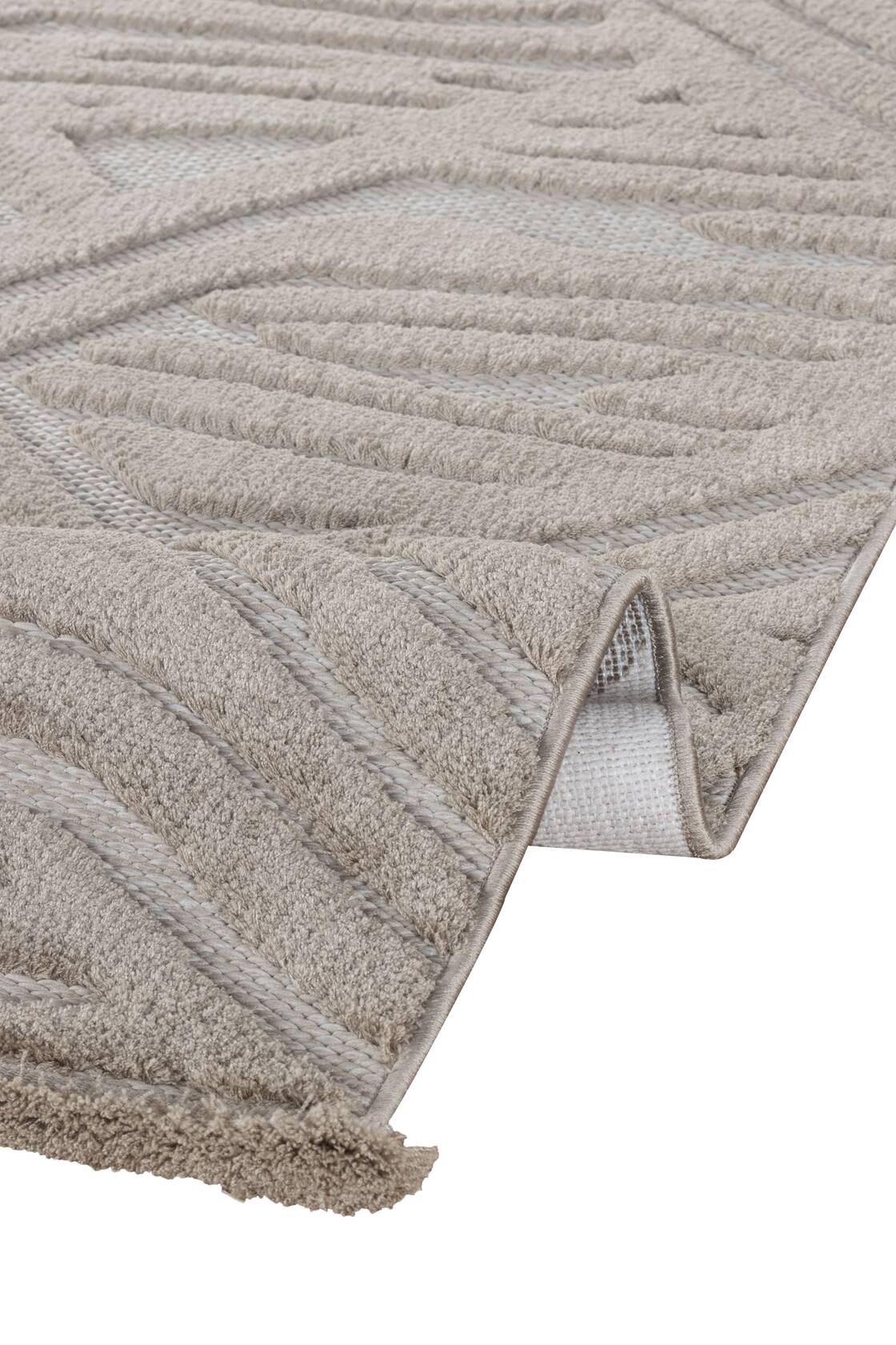 Orion 4222 Bej - Dokuma Halı | Flat Cut Desenli Salon Halısı