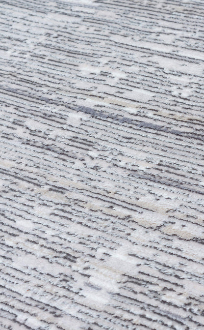 ST 107 DARK GREY  - SATEEN - Yıkanabilir Kaymaz Tabanlı Hav Vermez Sık Dokuma Modern Halı