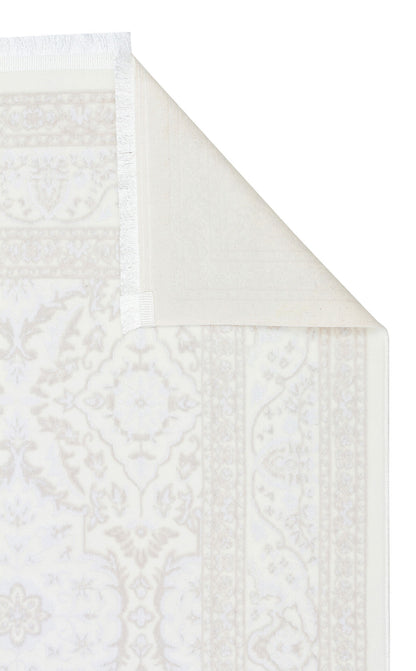 ST 19 WHITE XW  - SATEEN - Hav Toz Vermez Yıkanabilir Kaymaz İnce Dokuma Modern Halı 