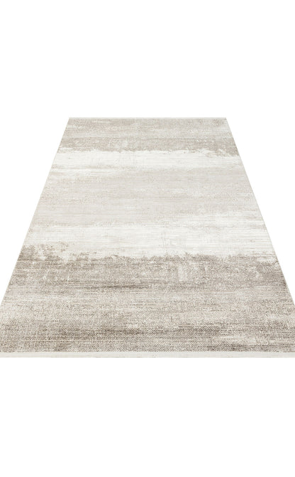 RM 02 CREAM GREY  - ROMA - Viskon ve Polyester ile Üretilen Şık Salon Halısı