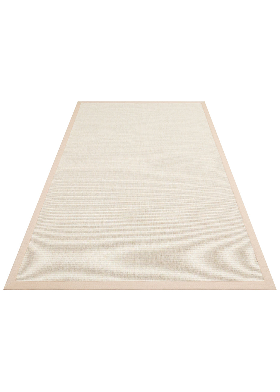  VENTURA SISAL VNT 2706 Krem  BRD Bej  İç ve Dış Mekan Kullanımına Uygun Hav Vermeyen Kolay Temizlenebilir Bordürlü Sisal Görünümlü Halı