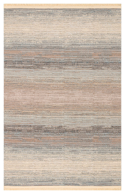 Kutnu Kilim KTN 03 Bej Ombre Renk Geçişli Çift Taraflı Yıkanabilir Hav Vermez Salon Mutfak Kilimi