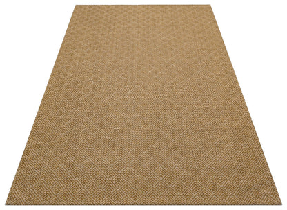 BRK 03 NATURAL BEIGE  - BROOKLYN - Hasır Görünümlü Kaymaz Renkli Dokuma Modern Kilim