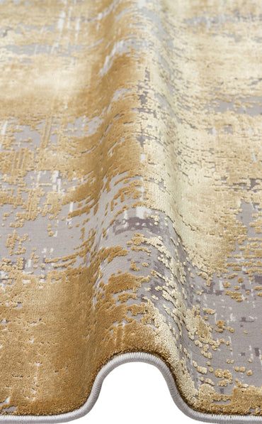 FS 30 GREY GOLD XW  - FRESCO - Yüksek Alçak Dokulu Özel Işıltılı Yüksek Kaliteli Sık Dokuma Modern Salon Halısı