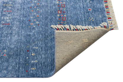 Zara ZR 06 Mavi - Özel Tezgah Halısı – Kolay Temizlenebilir, Hav Bırakmayan Modern Uşak Halısı