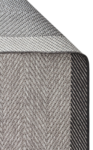 Mono MNO 02 Koyu Gri - Yıkanabilir Kaymaz Kilim Halı
