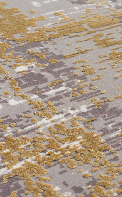 FS 30 GREY GOLD XW  - FRESCO - Yüksek Alçak Dokulu Özel Işıltılı Yüksek Kaliteli Sık Dokuma Modern Salon Halısı