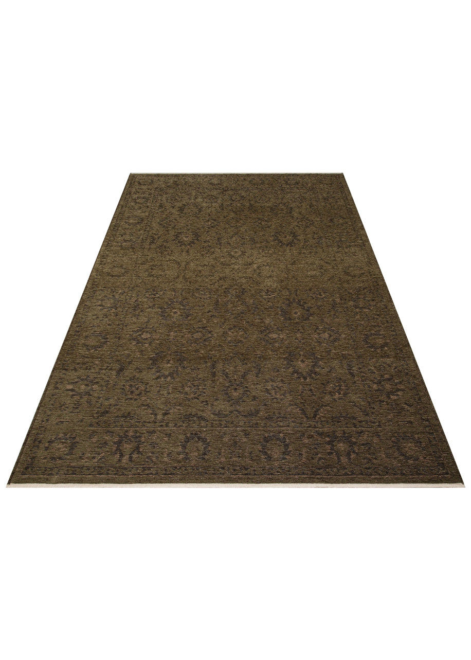 Liza LIZ 03 Yeşil XW - Düz Pamuk Dokulu Kilim Kaymaz Tabanlı, Yıkanabilir, Uzun Ömürlü Kilim