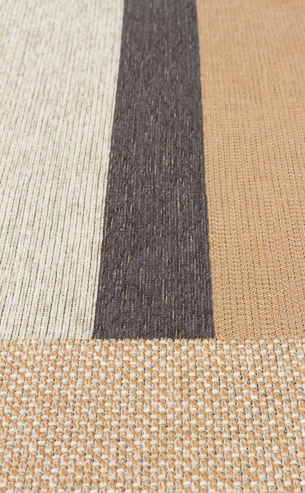 BRK 14 NATURAL GREY  - BROOKLYN - Hasır Görünümlü Kaymaz Renkli Dokuma Modern Kilim