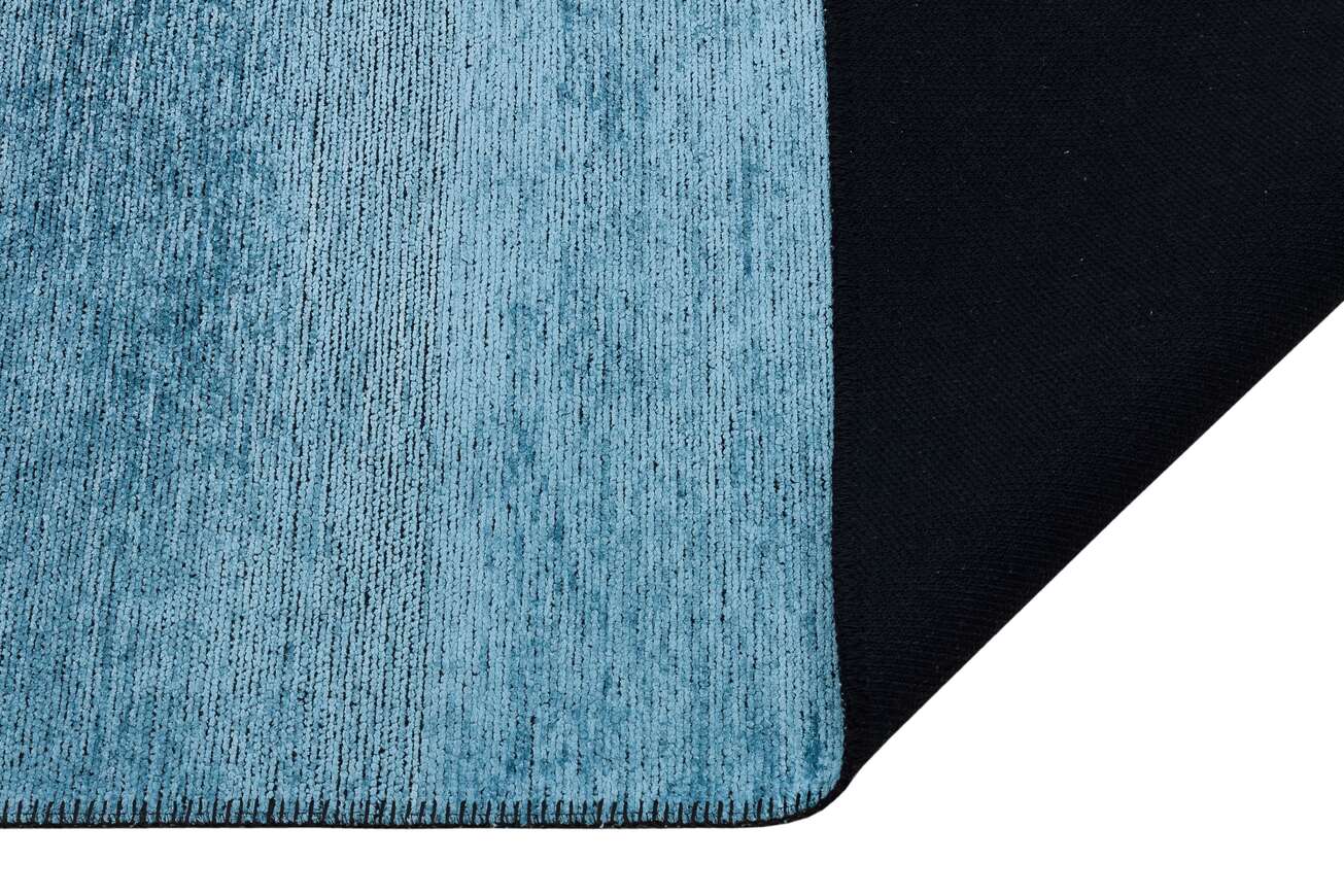 Hare Plus 8917 Mavi - Pamuk Şönil Dokuma Halı | Modern Salon Halısı