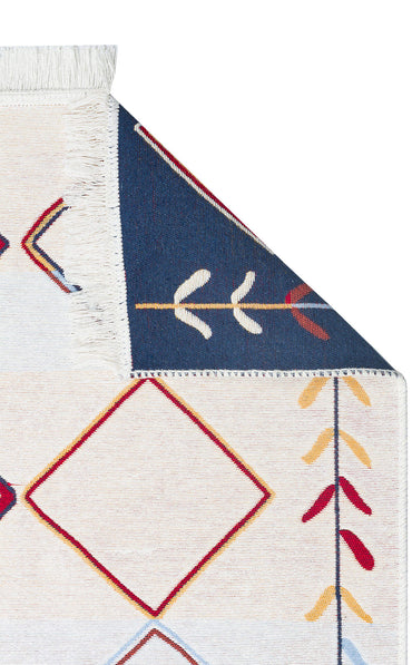 Arya AR 21 Çok Renkli - Yıkanabilir Çift Taraflı Modern Dokuma Kilim