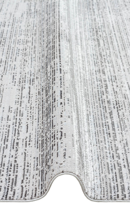 ST 101 D.GREY XW  - SATEEN - Hav Toz Vermez Yıkanabilir Kaymaz İnce Dokuma Modern Halı 