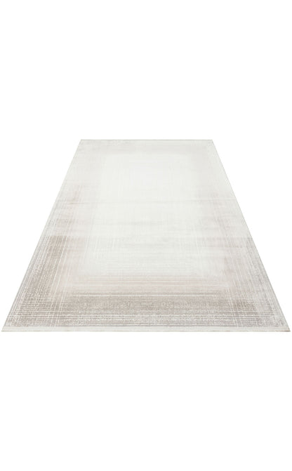 ST 105 BEIGE  - SATEEN - Yıkanabilir Kaymaz Tabanlı Hav Vermez Sık Dokuma Modern Halı