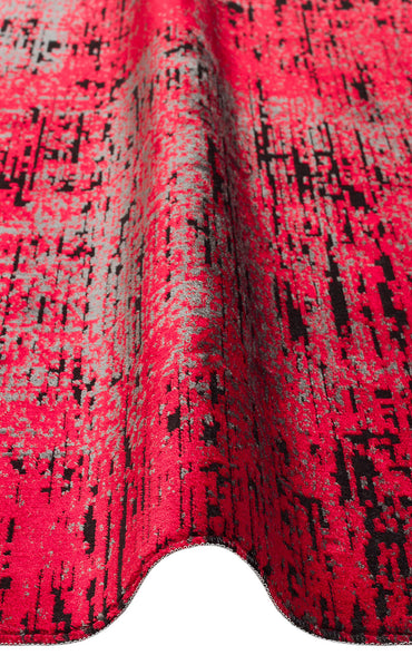 ST 20 RED XW  - SATEEN - Hav Toz Vermez Yıkanabilir Kaymaz İnce Dokuma Modern Halı 