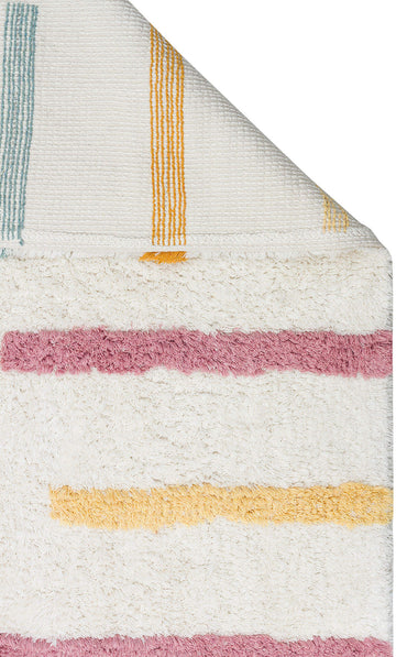 Cotton Boon XW CBN 03 Çok Renkli - Yıkanabilir Kaymaz Naturel Pamuk Bebek Halısı