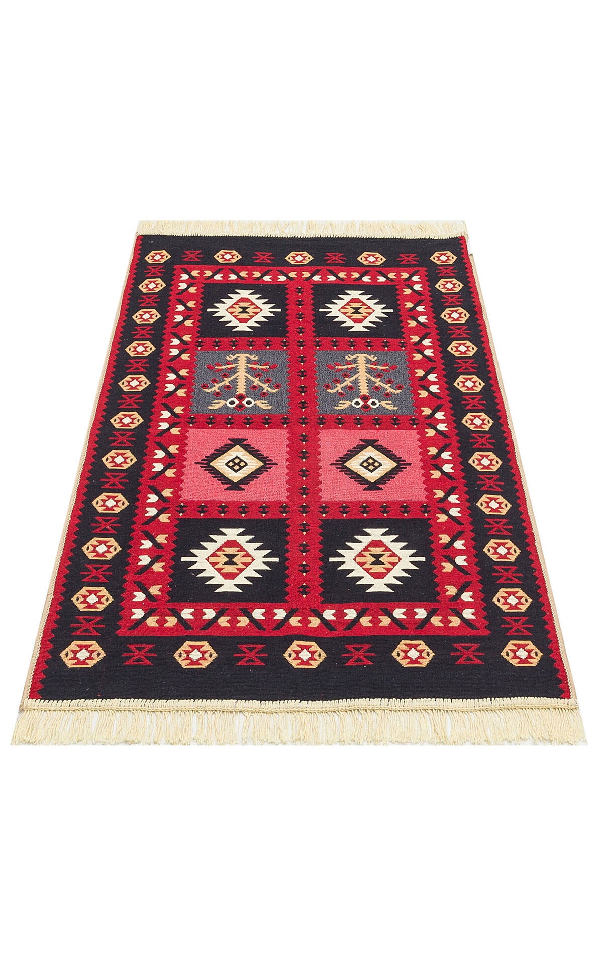 Arya AR 28 Kırmızı - Yıkanabilir Çift Taraflı Modern Dokuma Kilim
