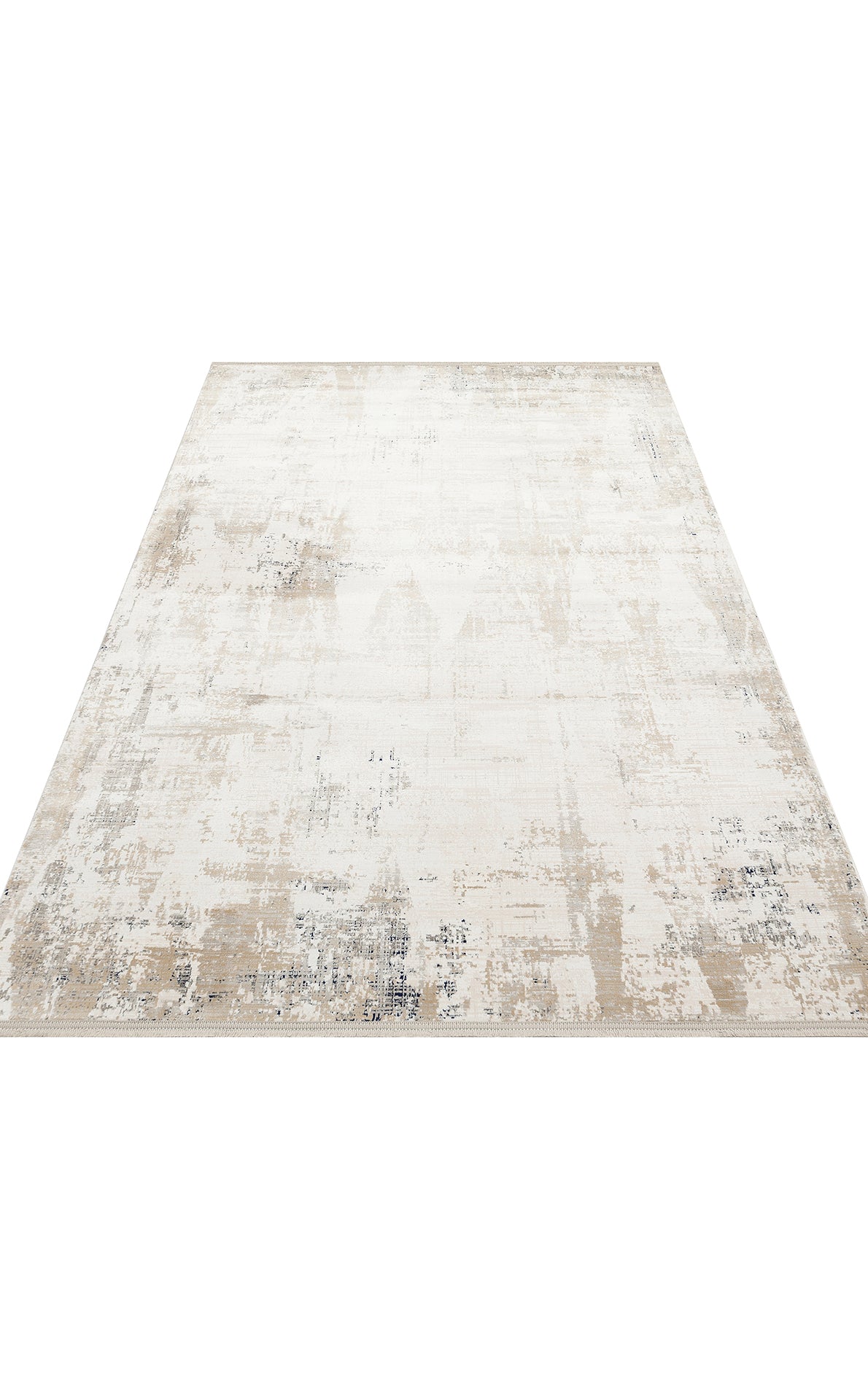 Padona PDN 07 Krem Bej - Extra Yumuşak Dokulu Sık Dokuma Modern Eskitme Desenli Halı