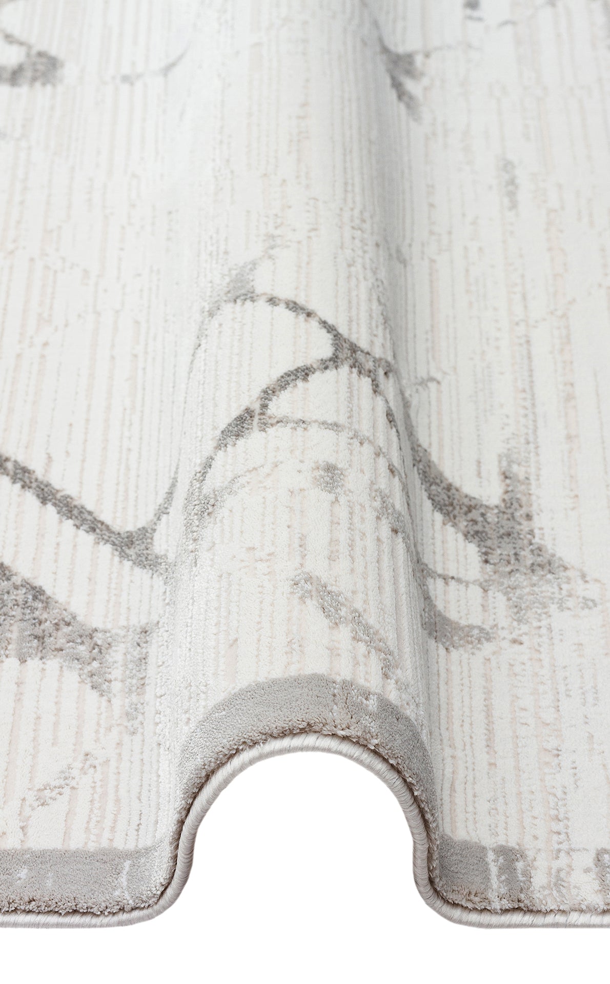 Padona PDN 02 Krem Gri - Extra Yumuşak Dokulu Sık Dokuma Modern Eskitme Desenli Halı