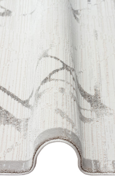Padona PDN 02 Krem Gri - Extra Yumuşak Dokulu Sık Dokuma Modern Eskitme Desenli Halı