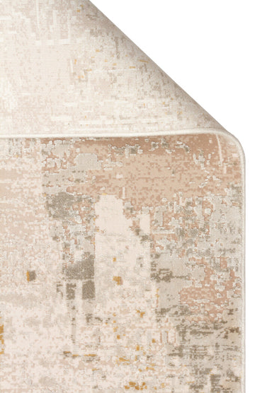 FRESCO XW FS 34 Krem Altın - Eskitme Dokulu Işıltılı Salon Halısı