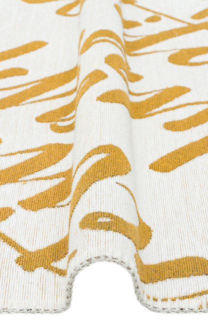 Arya Neo ARN 02 Beyaz Sarı - Yıkanabilir Çift Taraflı Modern Dokuma Kilim