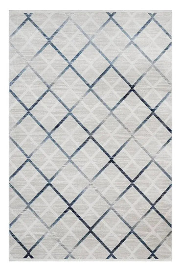 Moda 1097 Mavi Minimal ve Modern Tasarımlı Oturma Odası Halısı